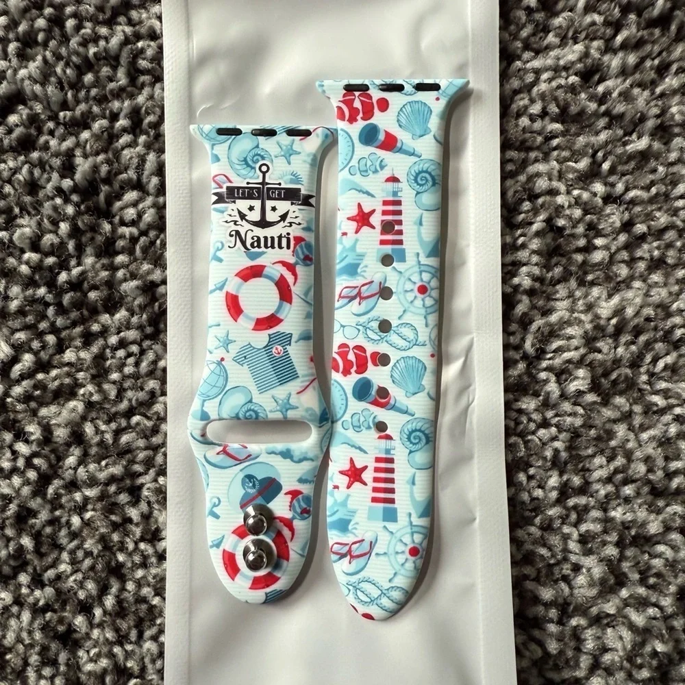 NEW nautical print watch band for apple watch
